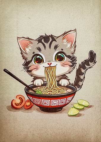 cat ramen japan