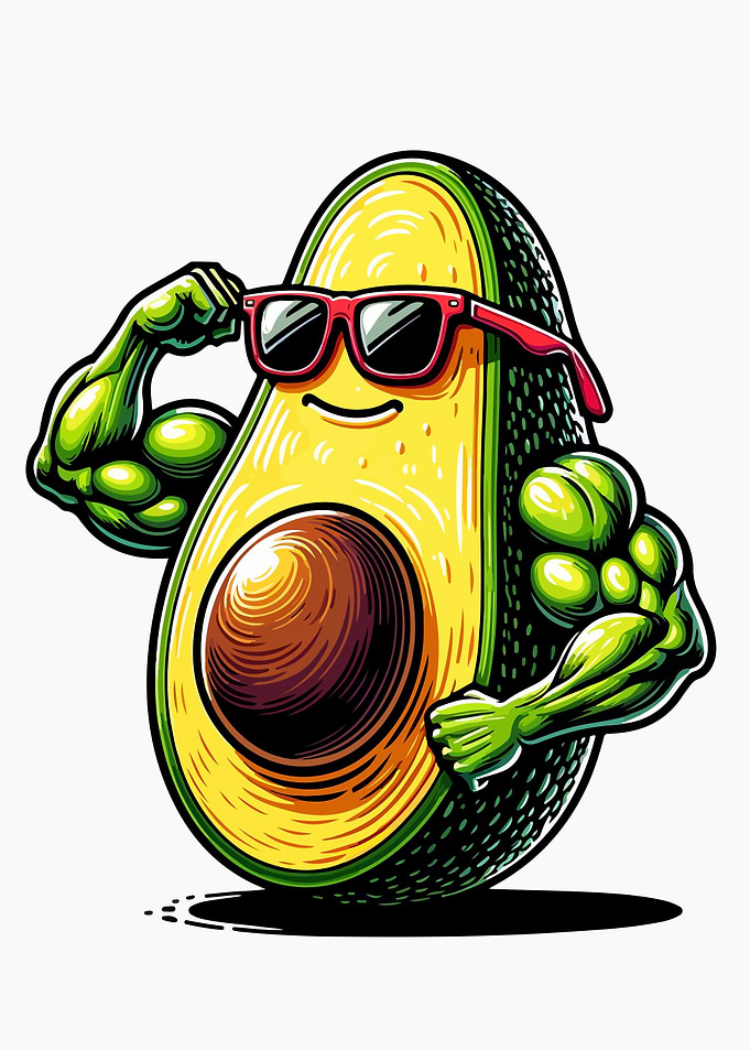 Avocado gym funny