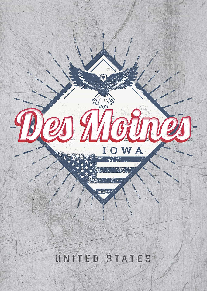 Des Moines City Iowa USA