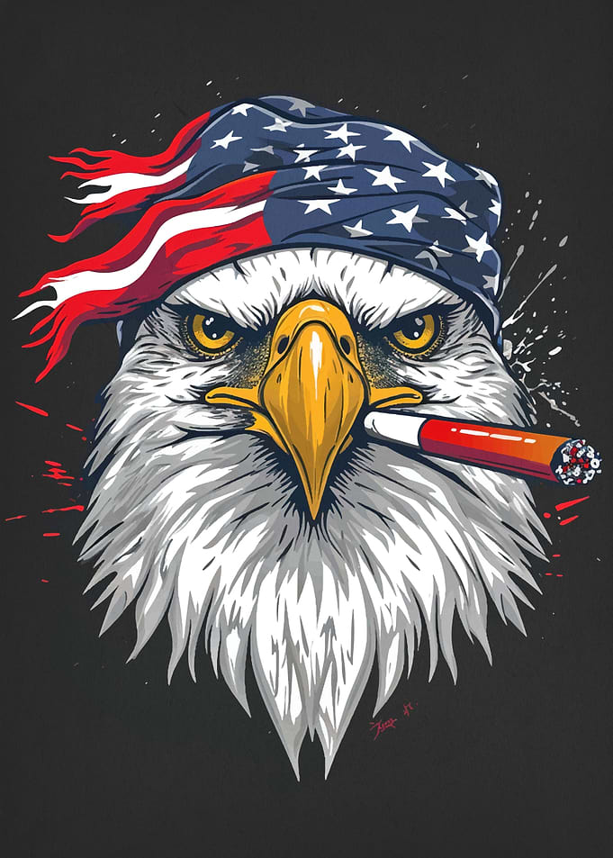 Eagle American Flag