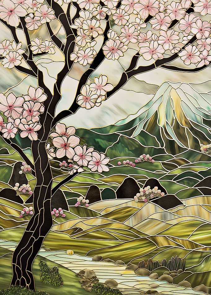 springtime japan landscape