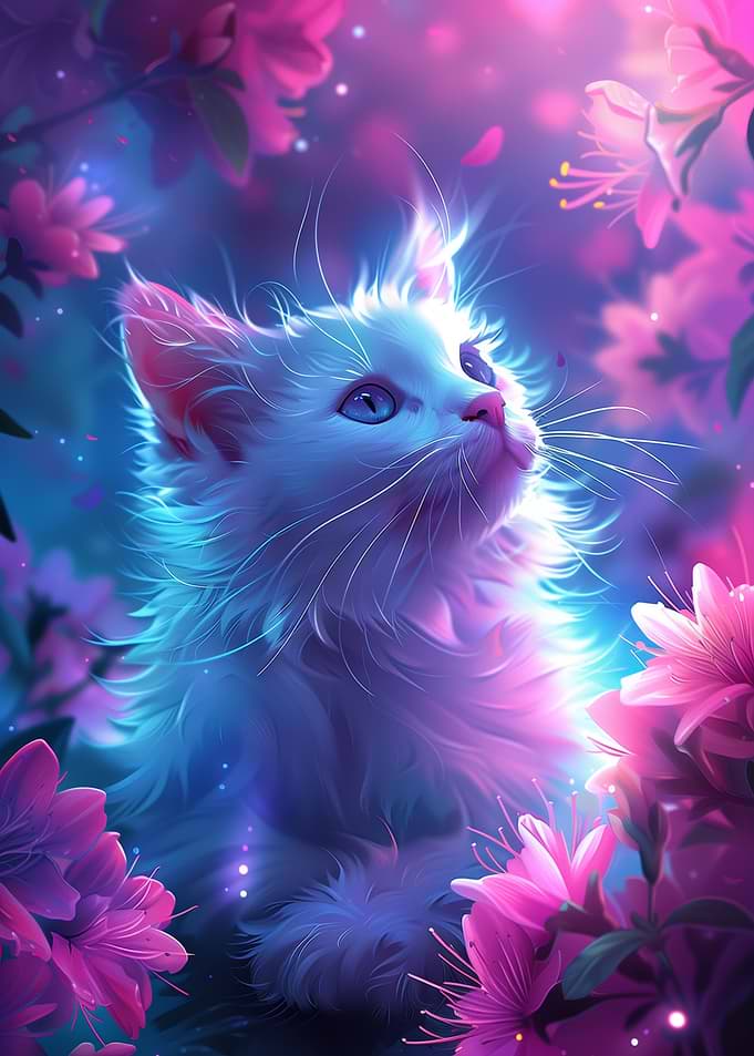 Neon cat