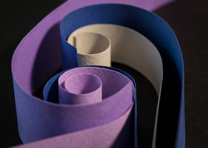 Colourful cardboard strips