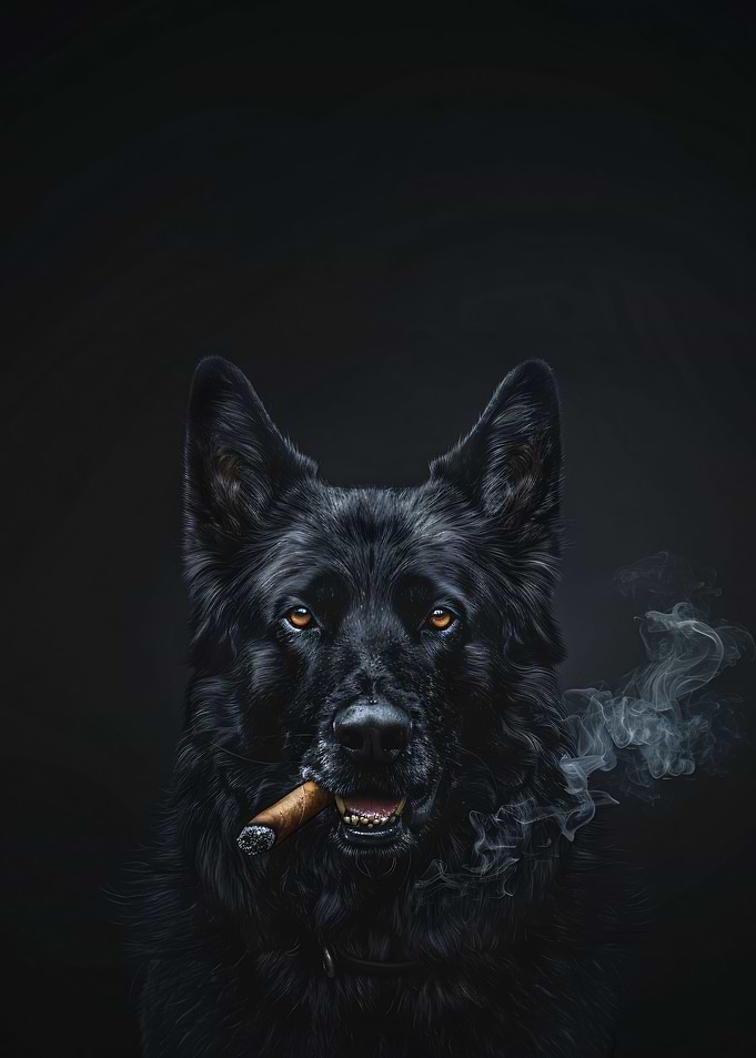 german shepherd cigar