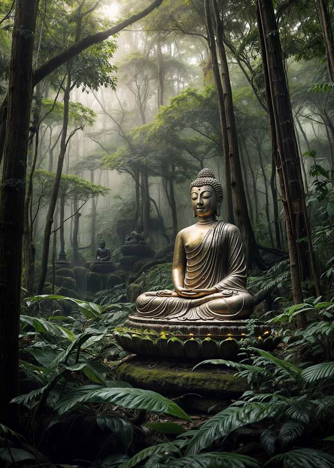 Lord Buddha In A Forest