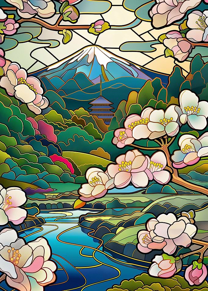 summer japan landscape