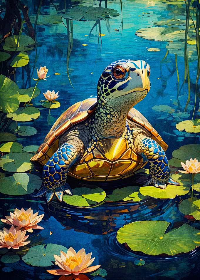 turtle watercolor animal