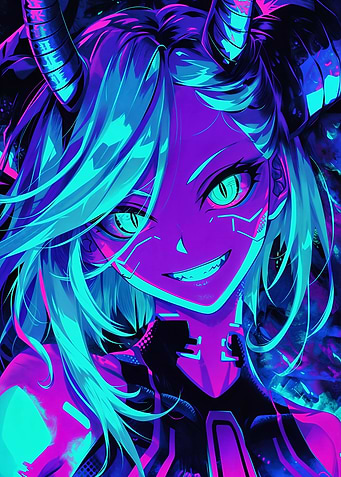 Blue Anime Girl