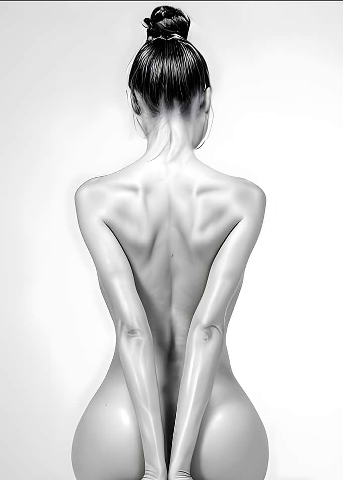 nude woman back