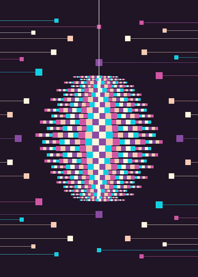 Abstract disco ball