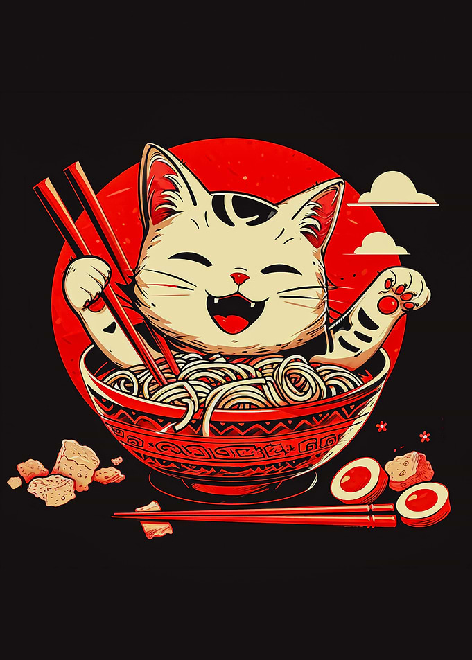 cat ramen japan