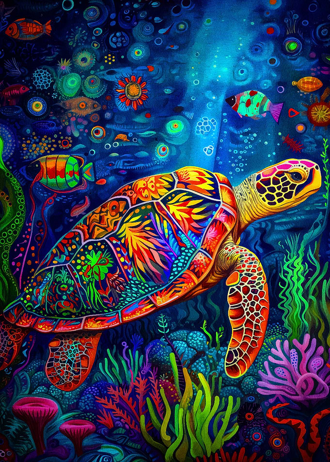 turtle watercolor animal