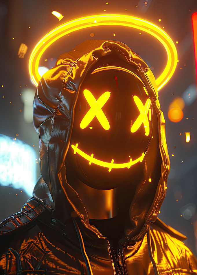 Neon Angel Smiley