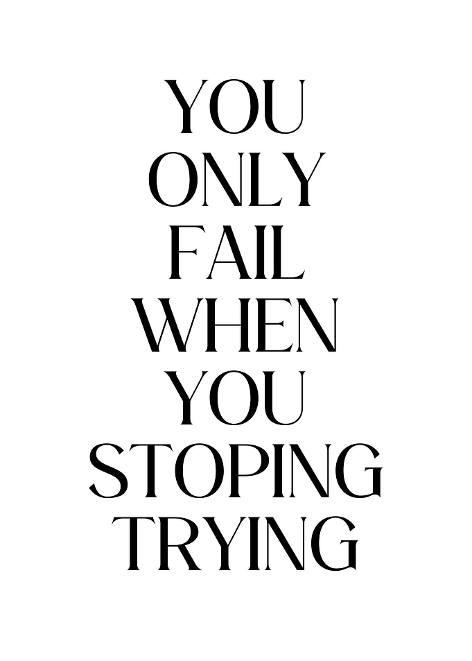 You Only Fail When stop