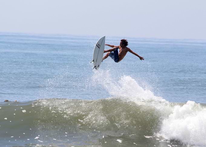 Surfing the Pacific waves