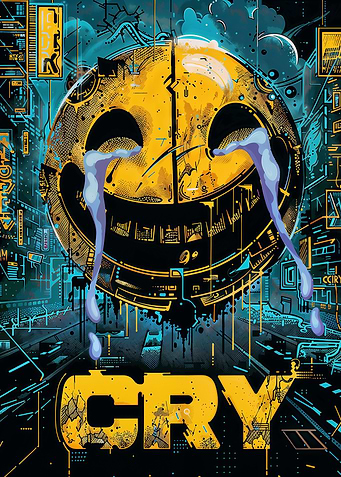 Cyberpunk Crying Emoji
