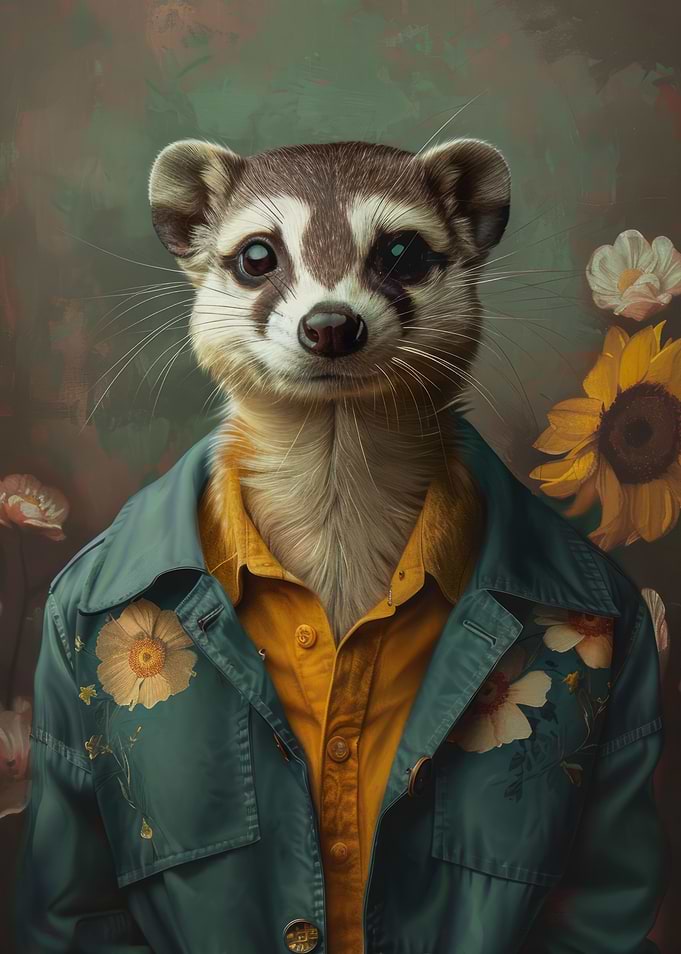Meerkat Floral Whiskers