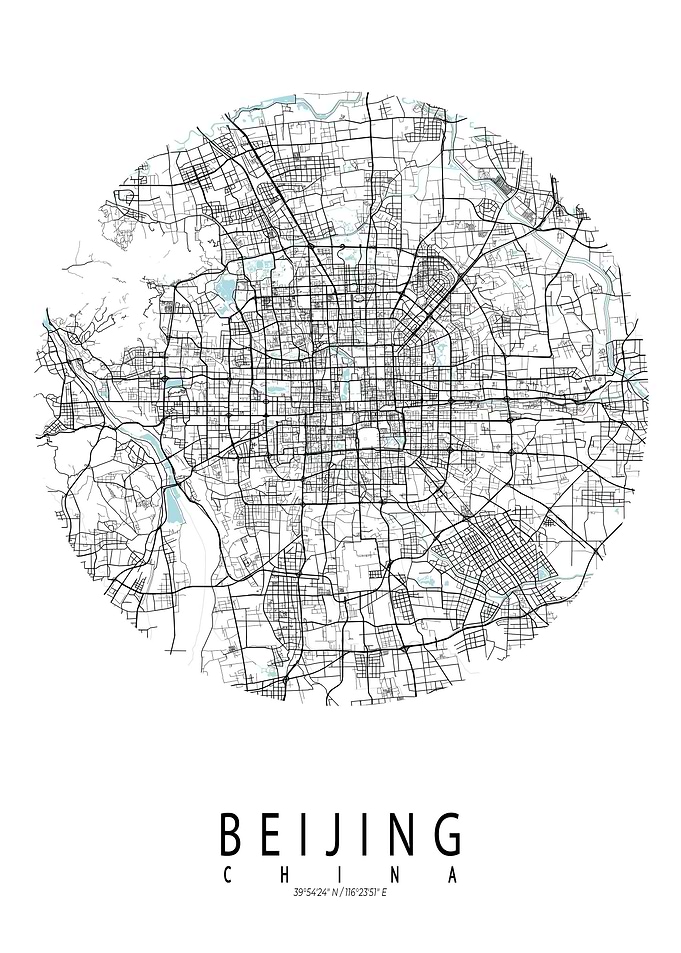 Beijing City Map China Cir