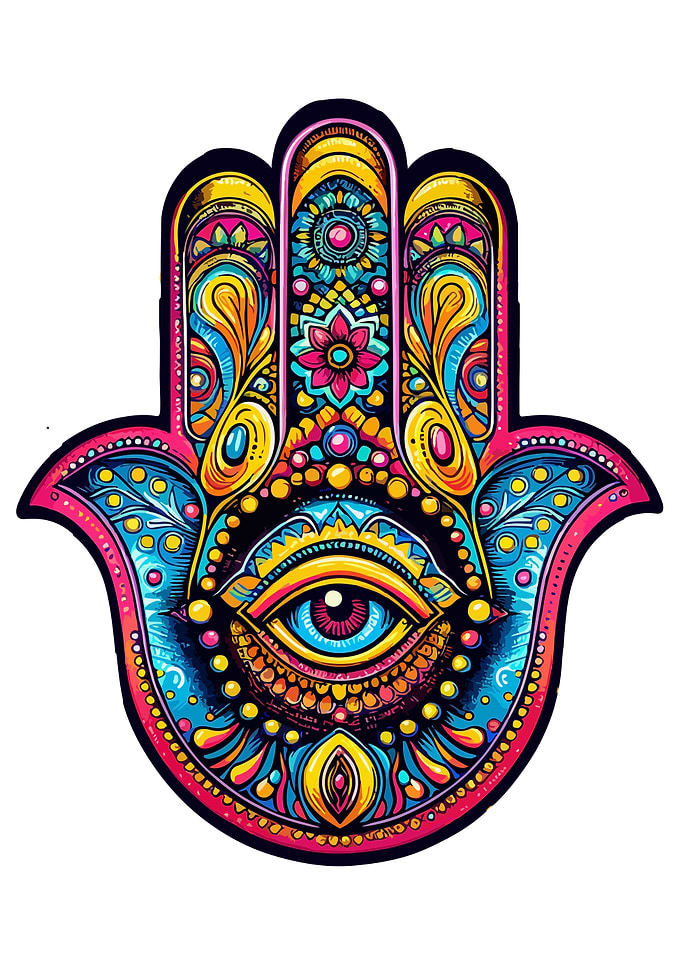 Hamsa pop art colorful