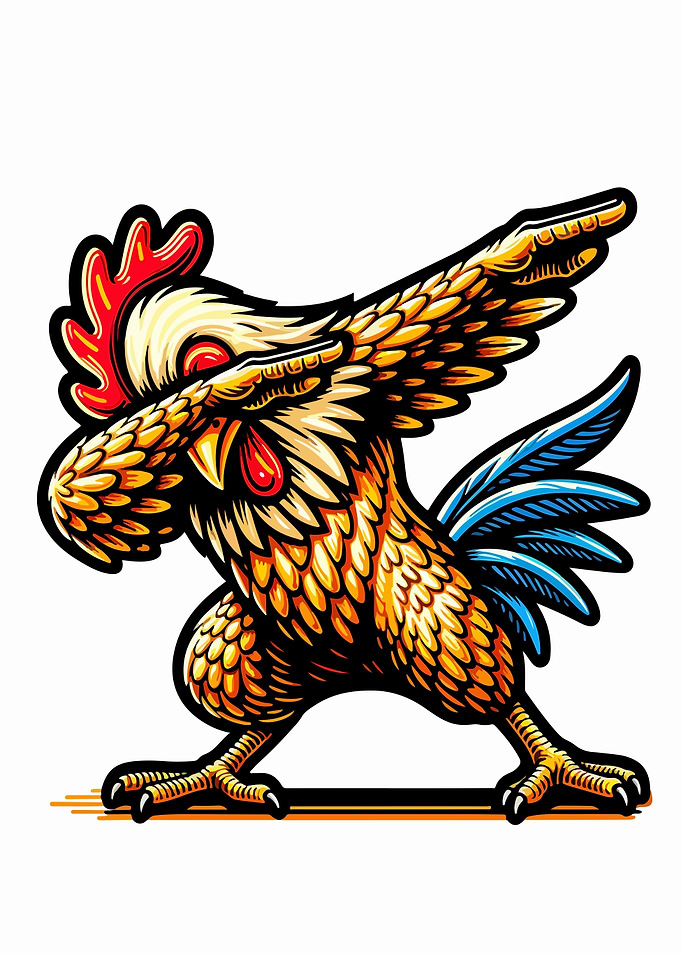 chicken dabbing funny
