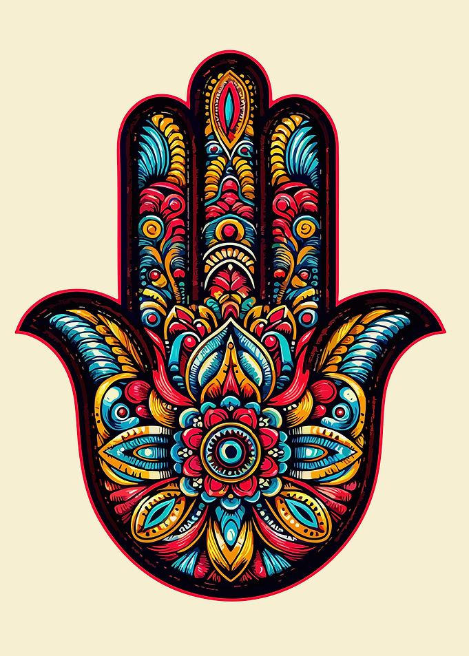 Hamsa pop art colorful