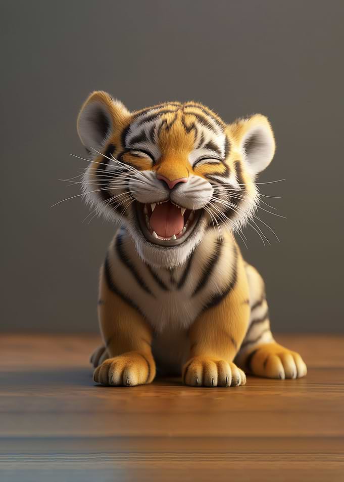 Adorable Baby Tiger Art