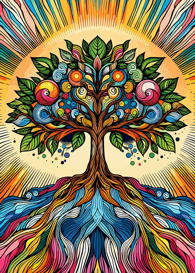 Tree of life pop art