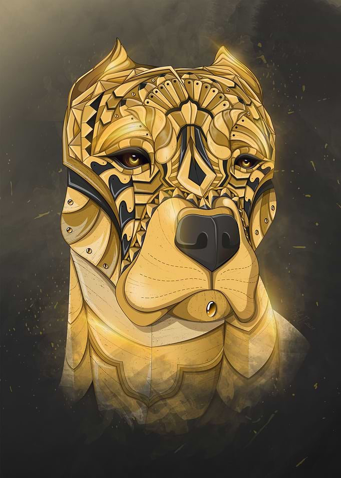 Golden American Bully Dog