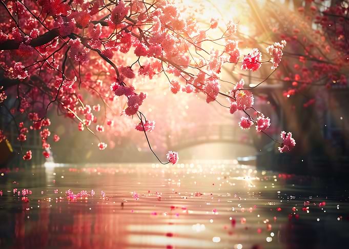 Cherry Blossom Lake