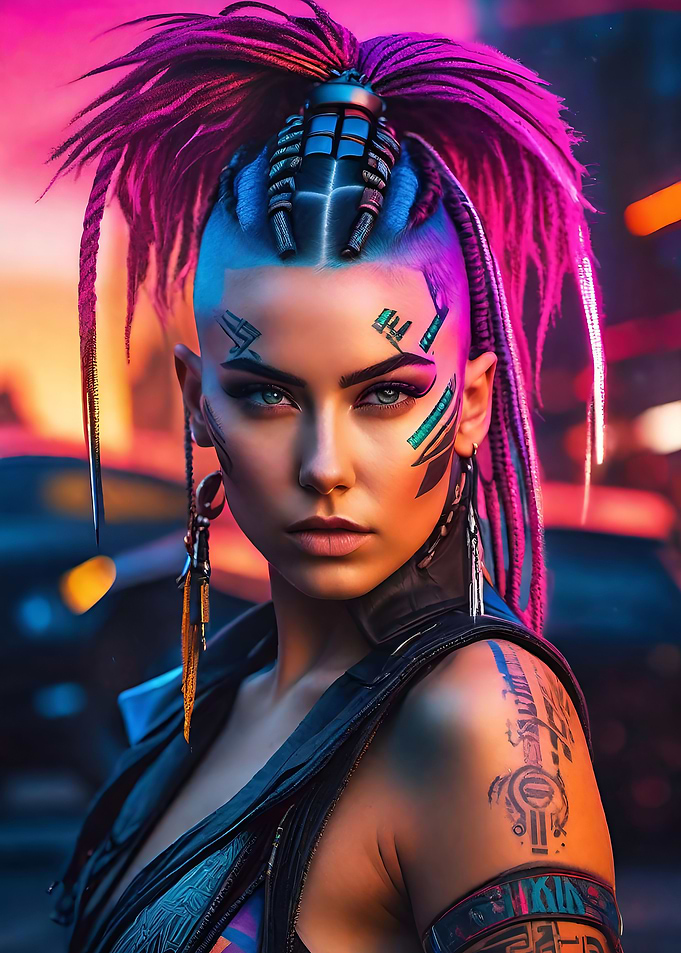 CYBERPUNK WARRIOR WOMAN 9
