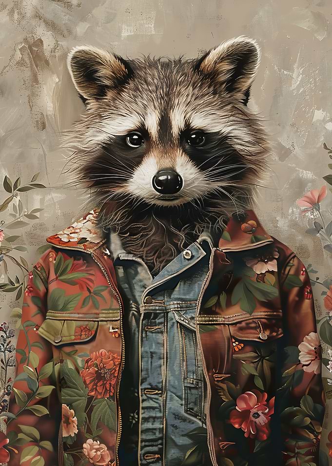 Raccoon with Jacket