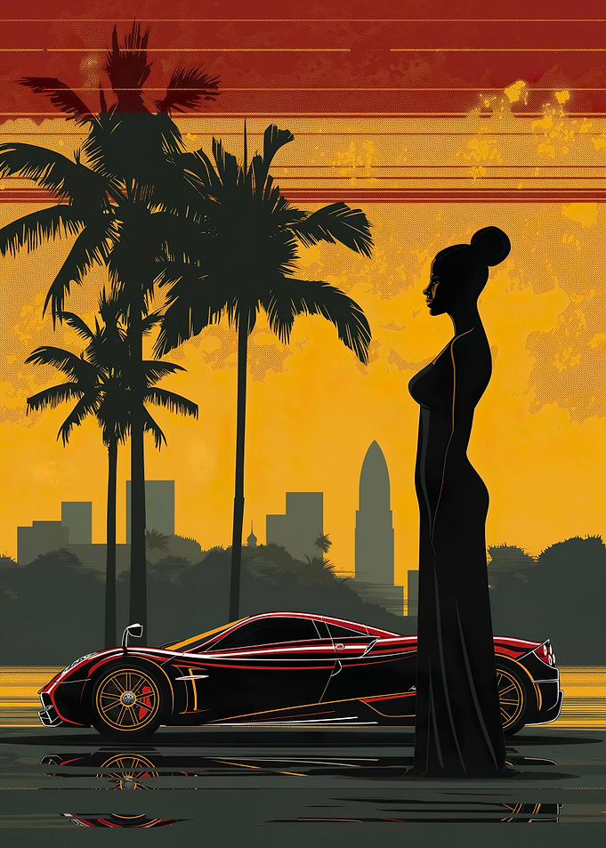 Pagani Huayra car and girl