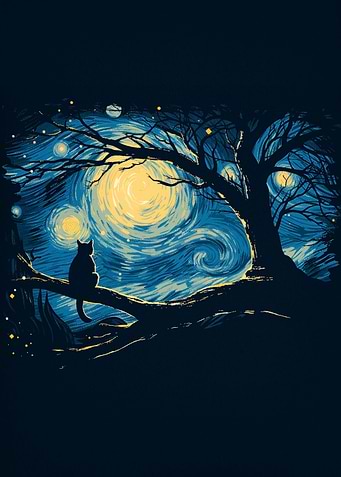 cat vangogh