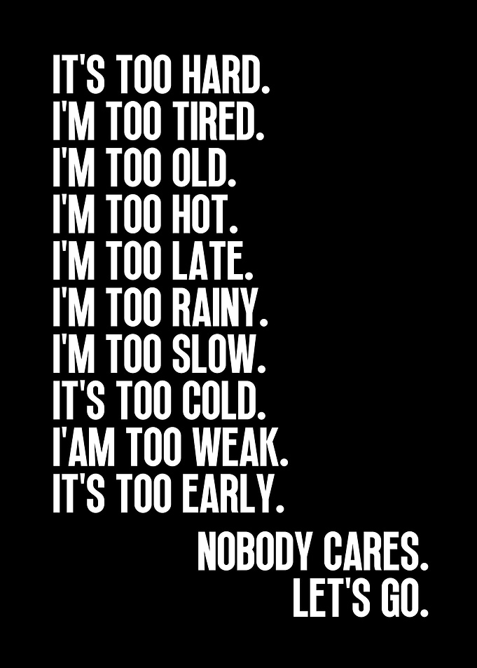No Excuses Lets Go