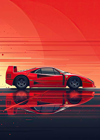 Ferrari on sunset