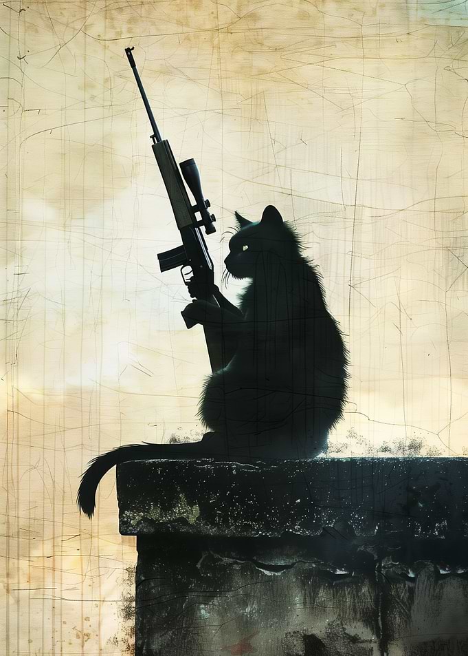 The Vintage Sniper Cat