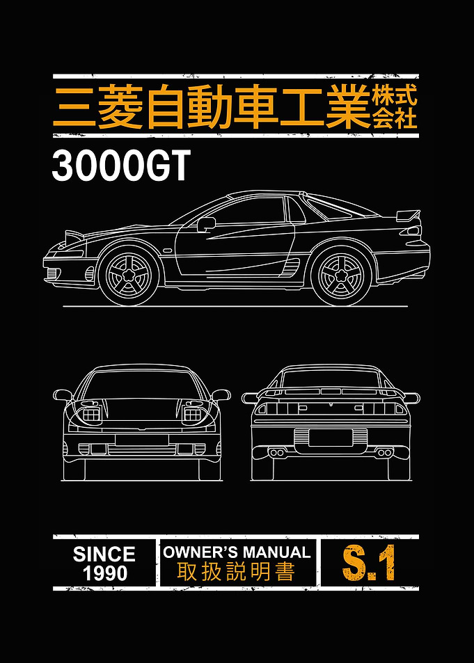 Blueprint of the 3000GT