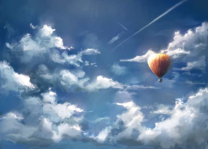 Hot Air Balloon at Sunrise