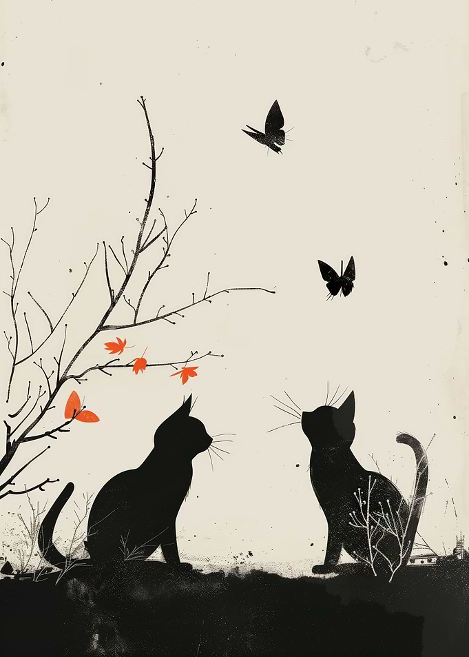 The Vintage Playing Kitten