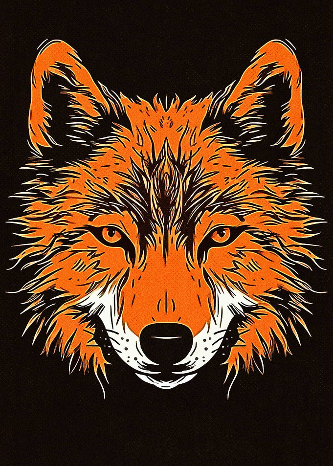 Wolf Face Art