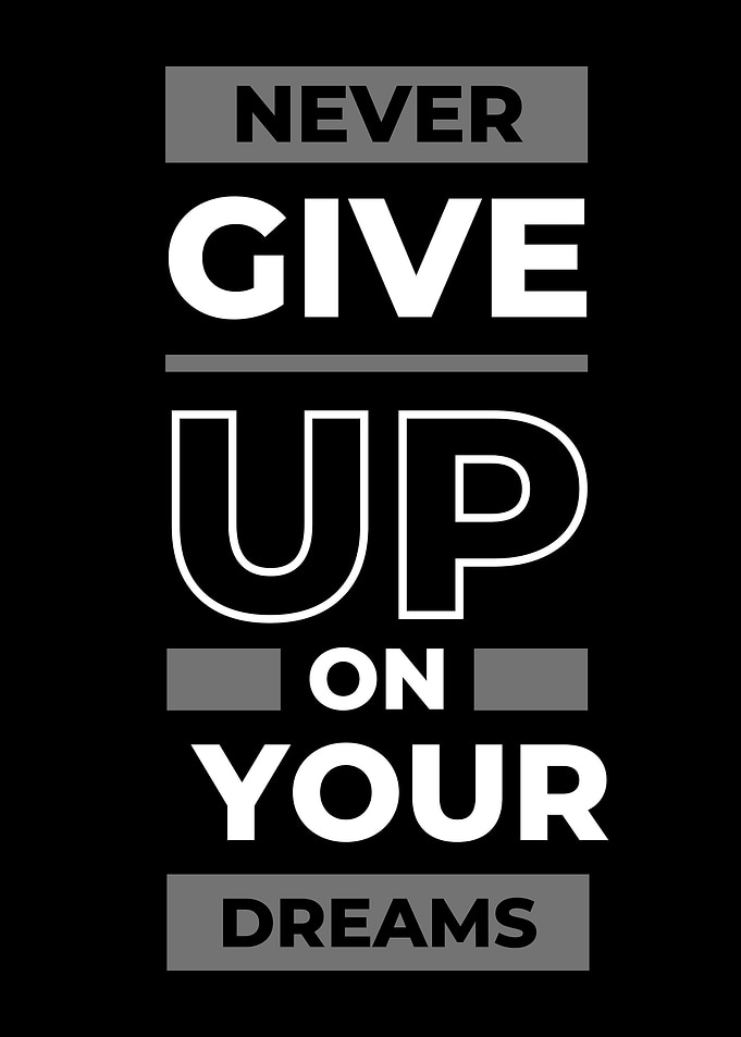 never give up
