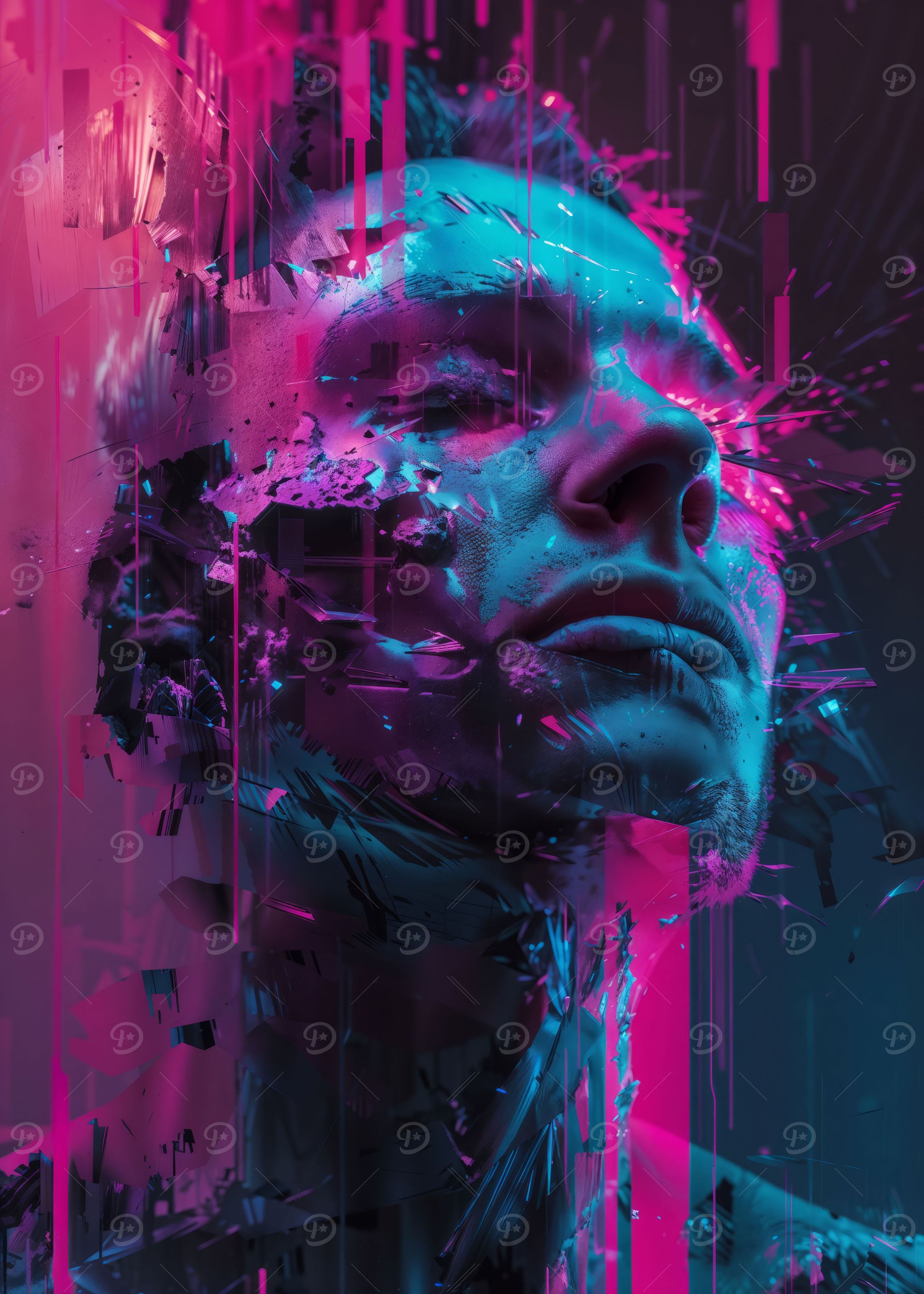 Neon Cyberpunk Glitch