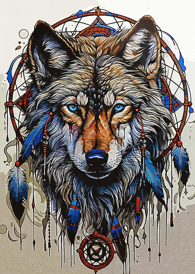 Dream Catcher Wolf