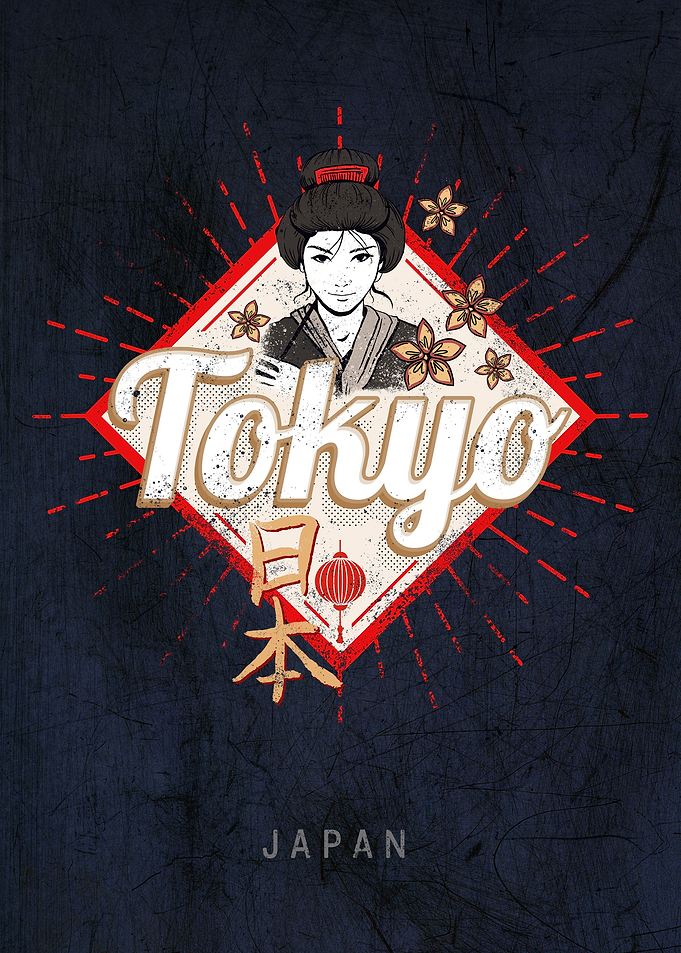 Tokyo Japan Vintage Design