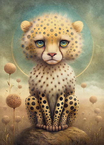 Cute leopard animal