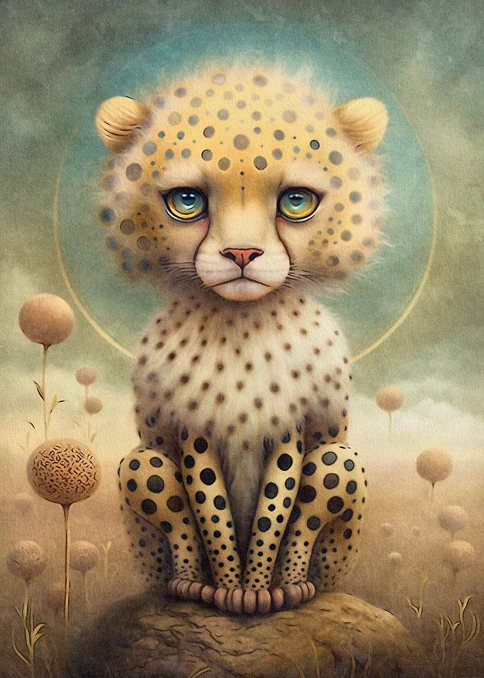 Cute leopard animal