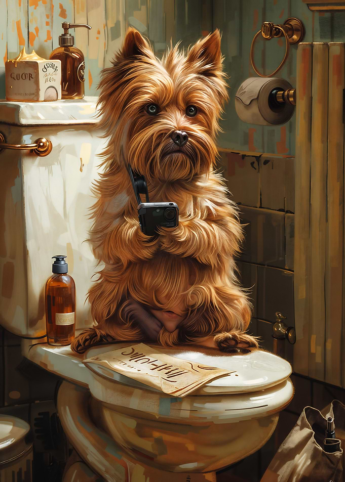 Pooping Schnauzer