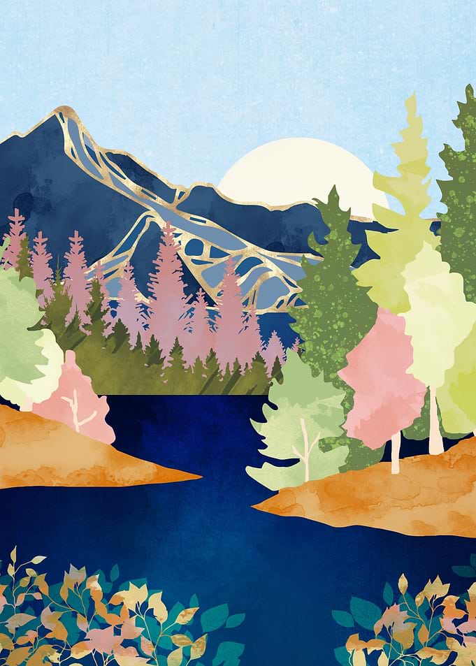 Summer Forest Lake