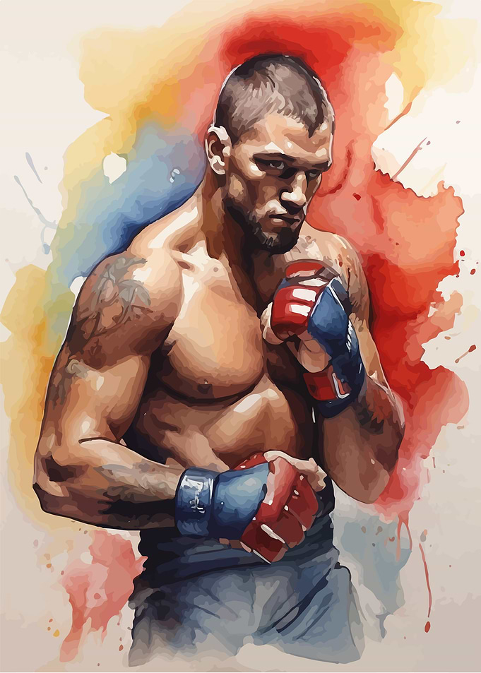 Martial arts watercolor