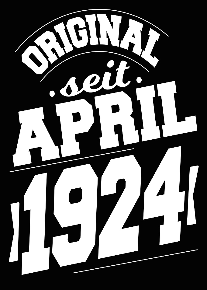 April 1924 100 Jahre